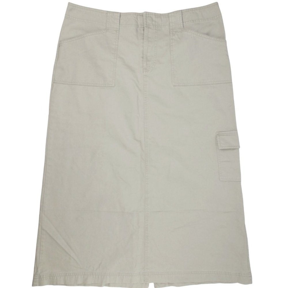 2000s Cargo Maxi Skirt | Size 16 | White Stag